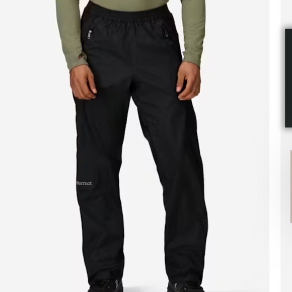 Marmot Other - Marmot Men's PreCip Eco Full Zip Black Outerwear Rain Windbreaker Gorpcore Pants